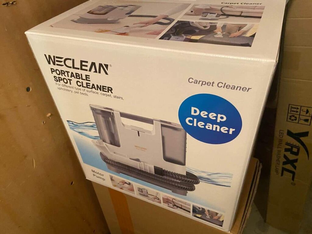 weclean c1 carpet upholstery cleaner unboxing