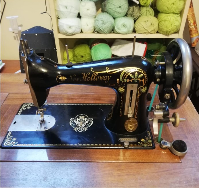 threading a classic vintage sewing machine