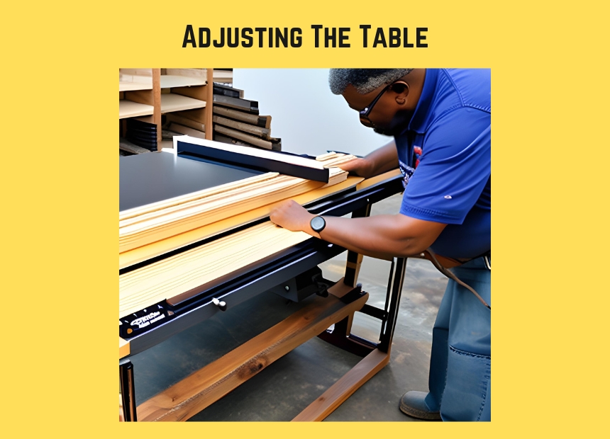 adjusting the table saw safely