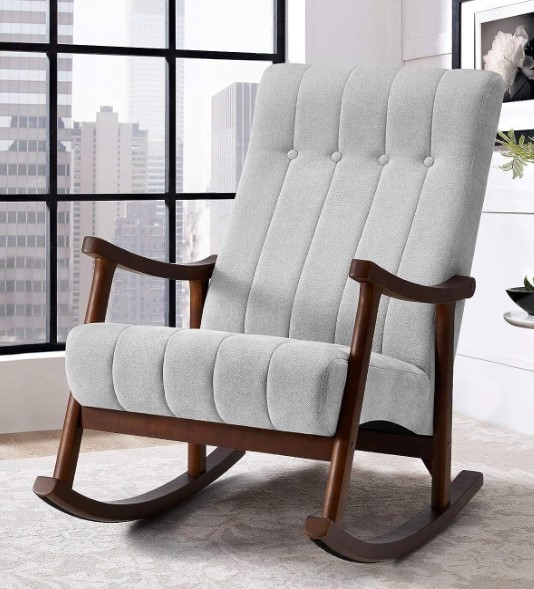avawing upholstered rocking chair