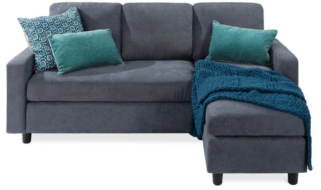 best choice products upholstered sectional sofa