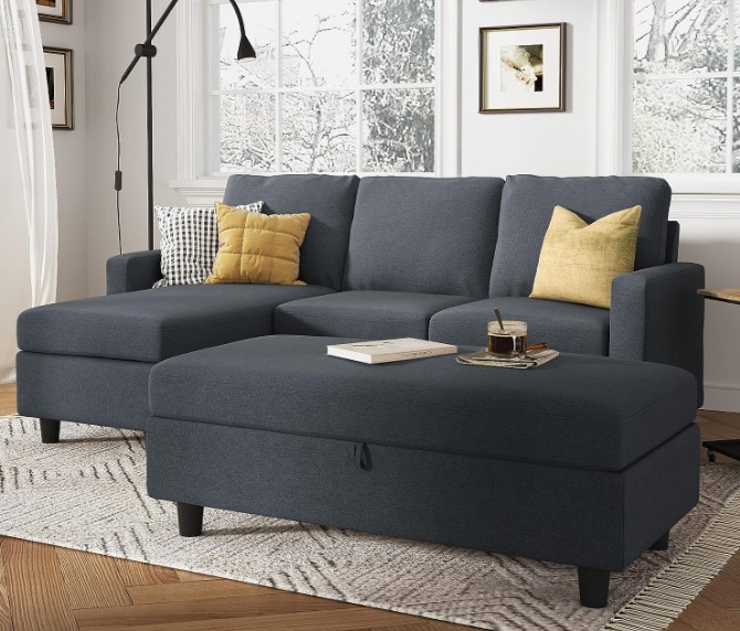 honbay reversible sectional couch with chaise