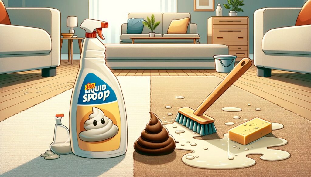 Method for Cleaning Poop from Carpet Using Liquid Soap