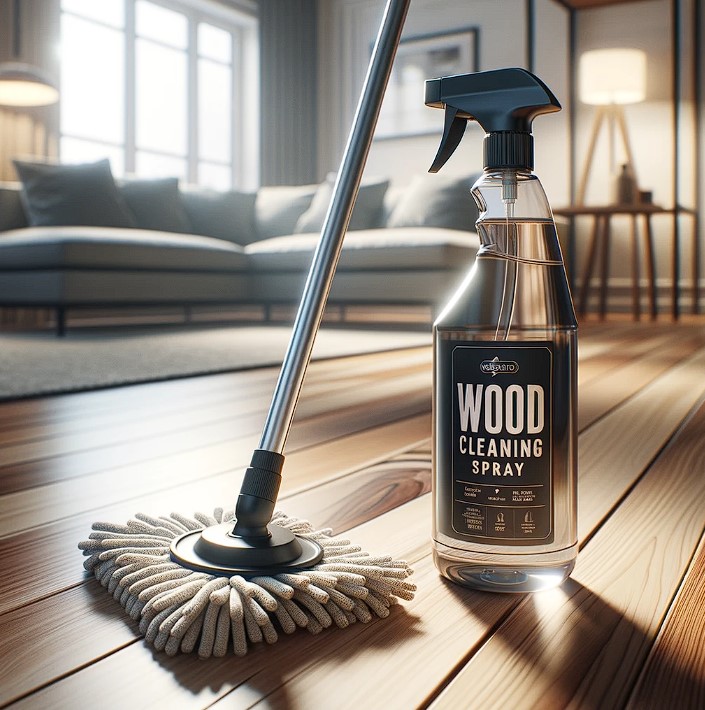 Hardwood floor Cleaning with Wood Cleaning Sprays