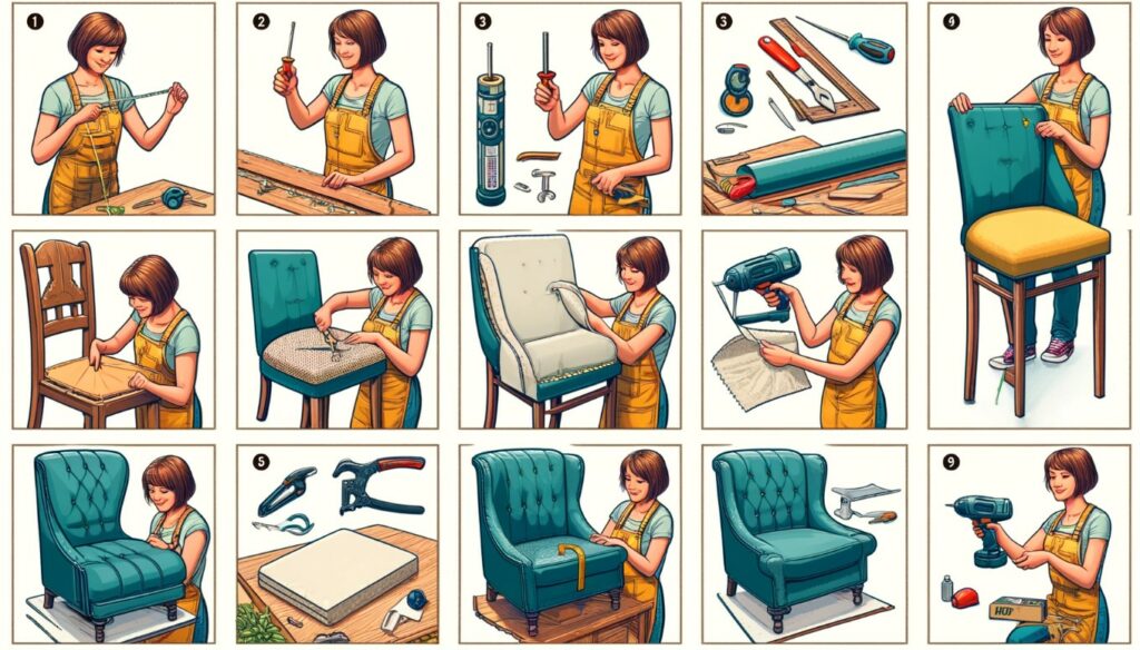 DIY chair reupholstery cost
